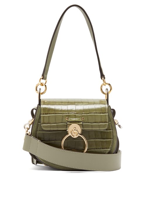 Tess small crocodile-effect leather cross-body bag | Chloé ...