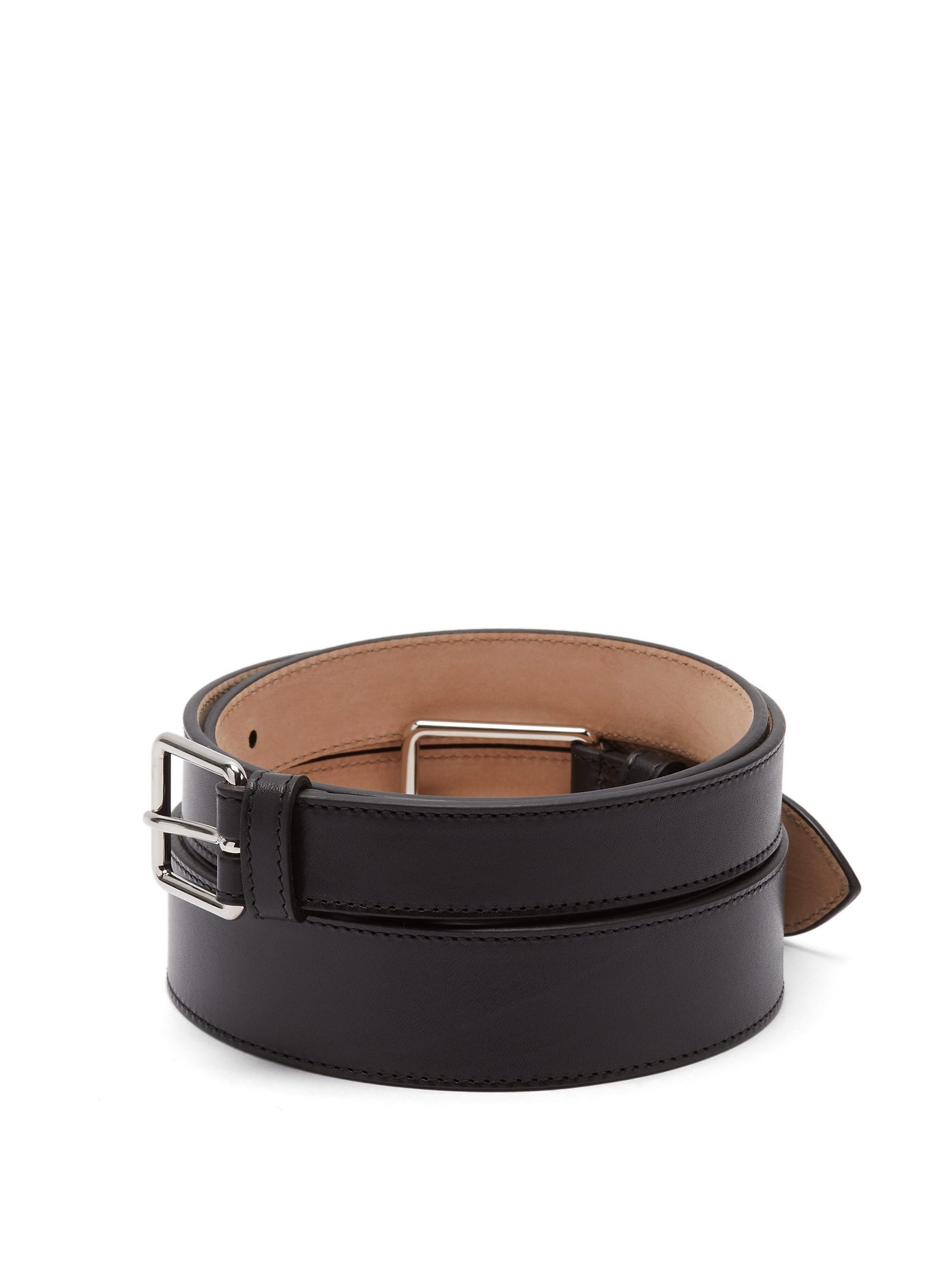 Double-buckle leather belt | Alexander 