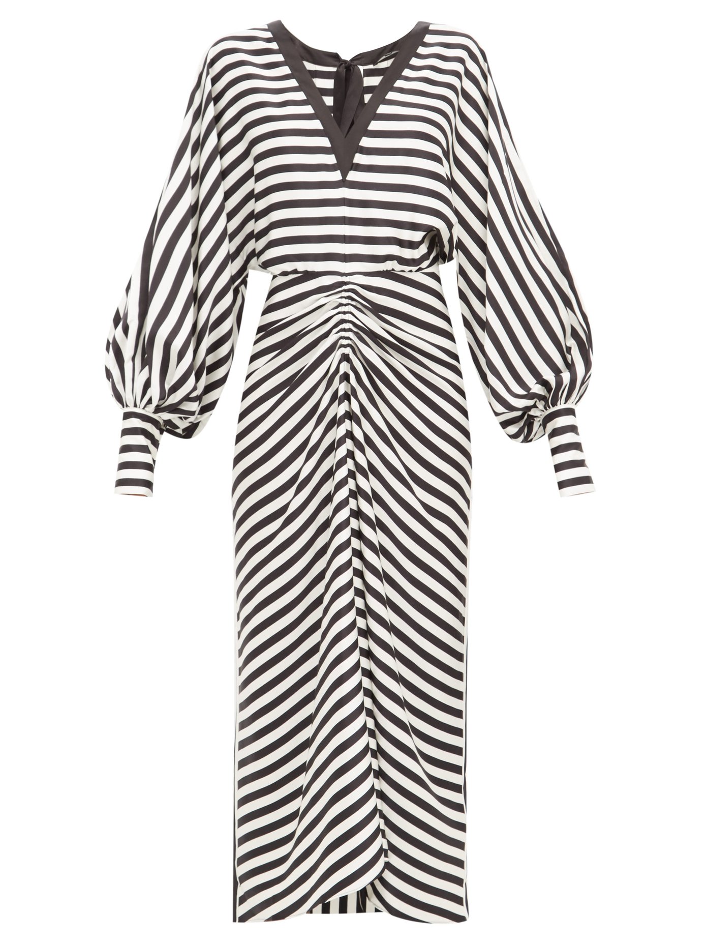 striped silk dress