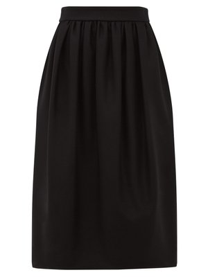 Exposed-zip wool-blend felt skirt | Rochas | MATCHESFASHION US