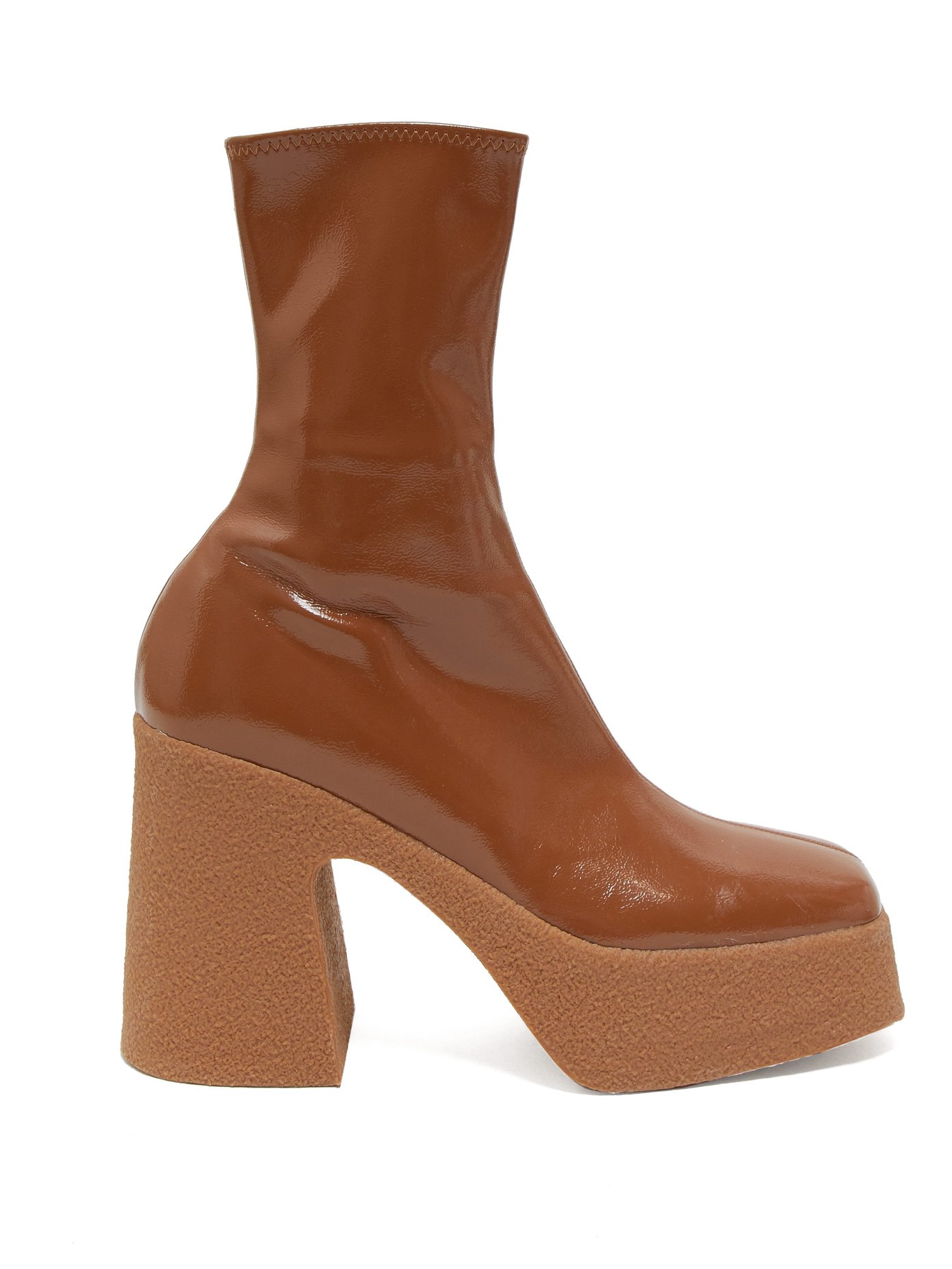 tan patent boots