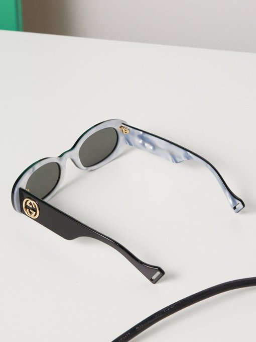 gucci oval sunglasses