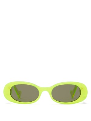 Oval pearlescent-acetate sunglasses | Gucci | MATCHESFASHION UK