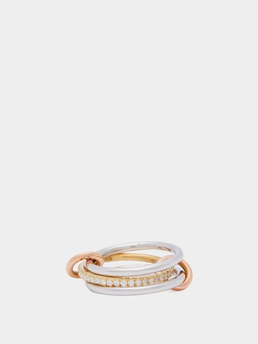 Spinelli Kilcollin Sonny diamond, 18kt white gold & gold ring