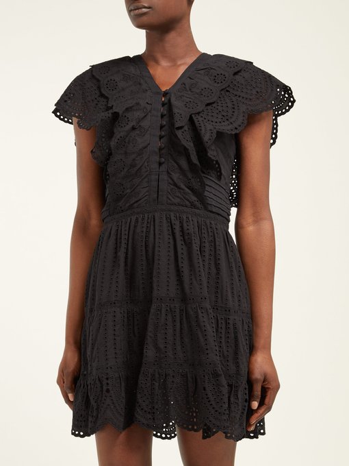 Leila Ruffled Cotton Mini Dress Sir Matchesfashion Uk