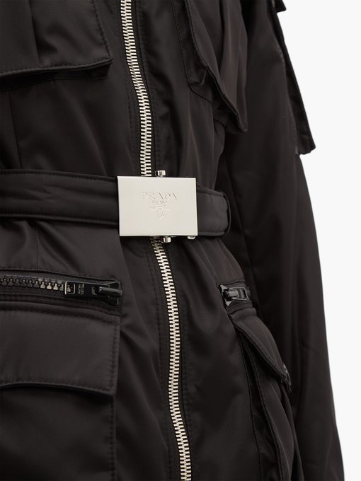 Belted padded nylon utility jacket | Prada | MATCHESFASHION UK