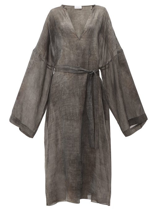 Robe De Plage En Lin Transparent à Manches Kimono Raey