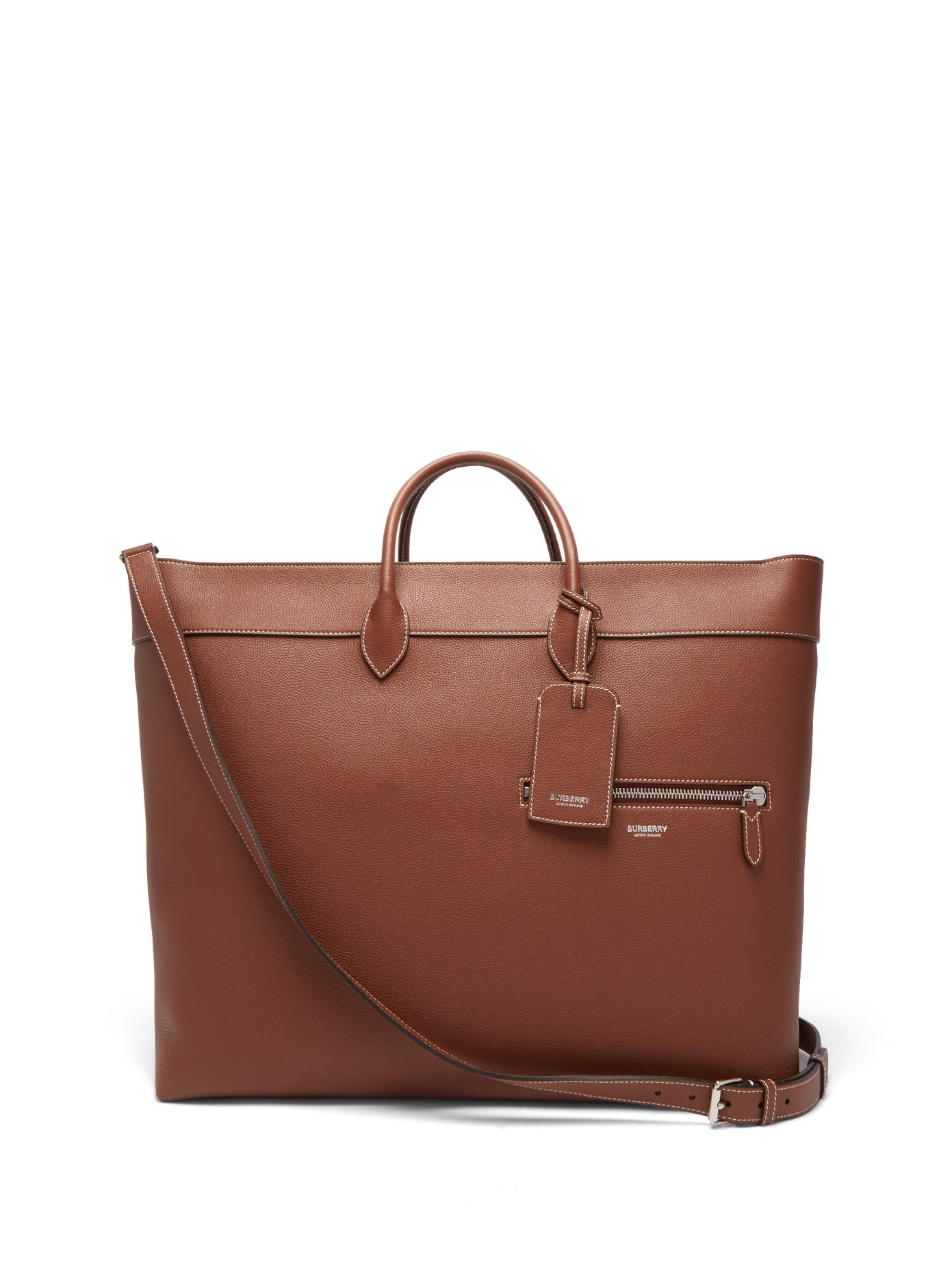 Grained-leather tote bag | Burberry 