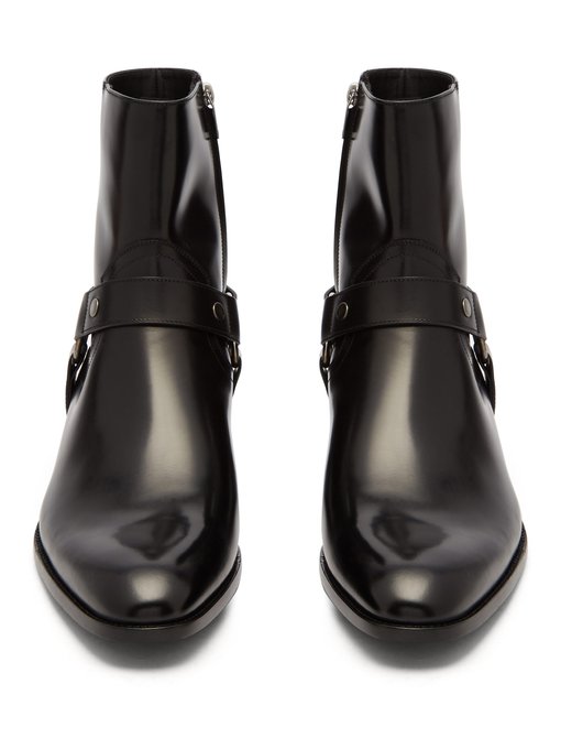 wyatt harness boots in smooth leather
