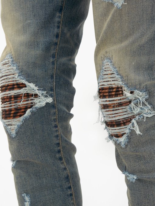 amiri animal print jeans