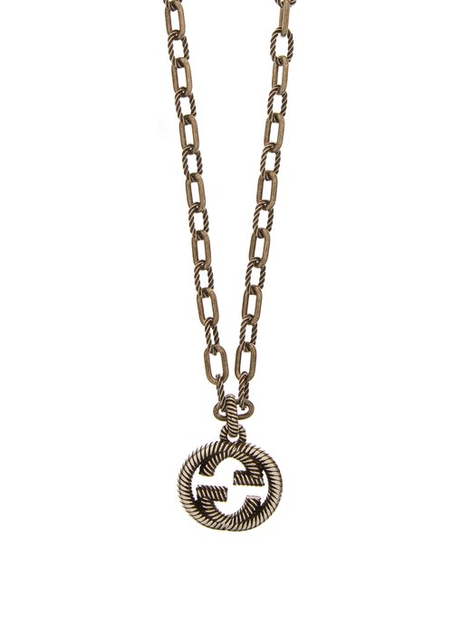 gucci necklace logo