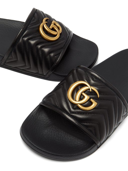 Pursuit quilted leather slides | Gucci 