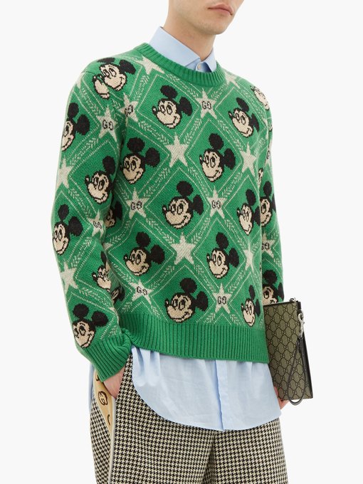 gucci green mickey sweater