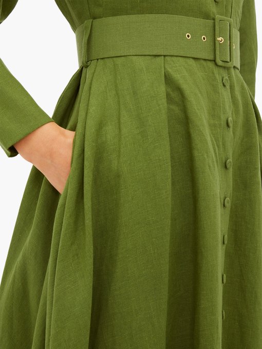 Appolina belted linen shirtdress | Emilia Wickstead | MATCHESFASHION US