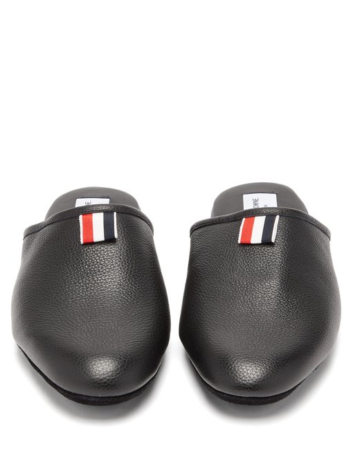 Backless leather slippers | Thom Browne 
