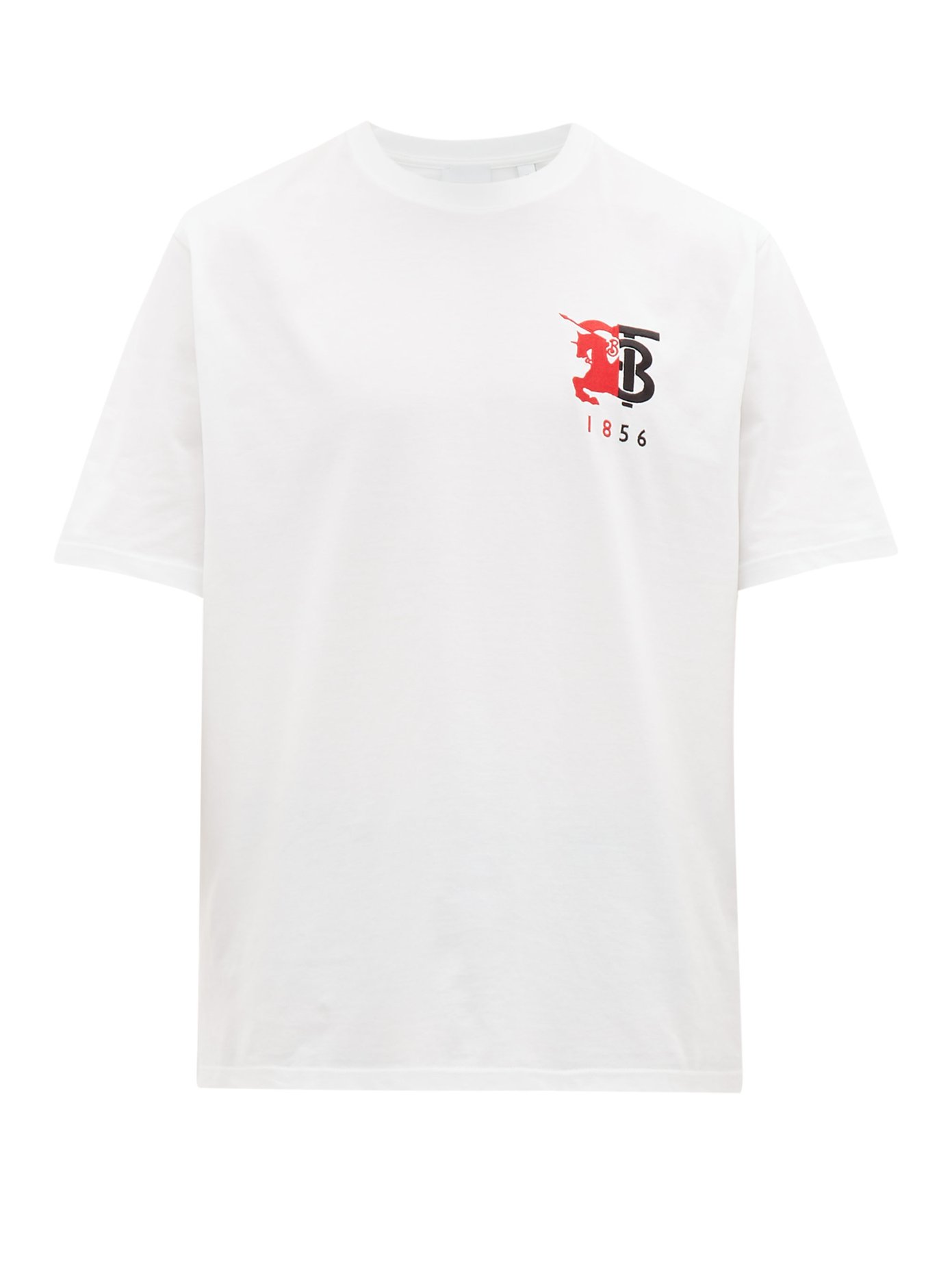 Logo-embroidered cotton T-shirt 