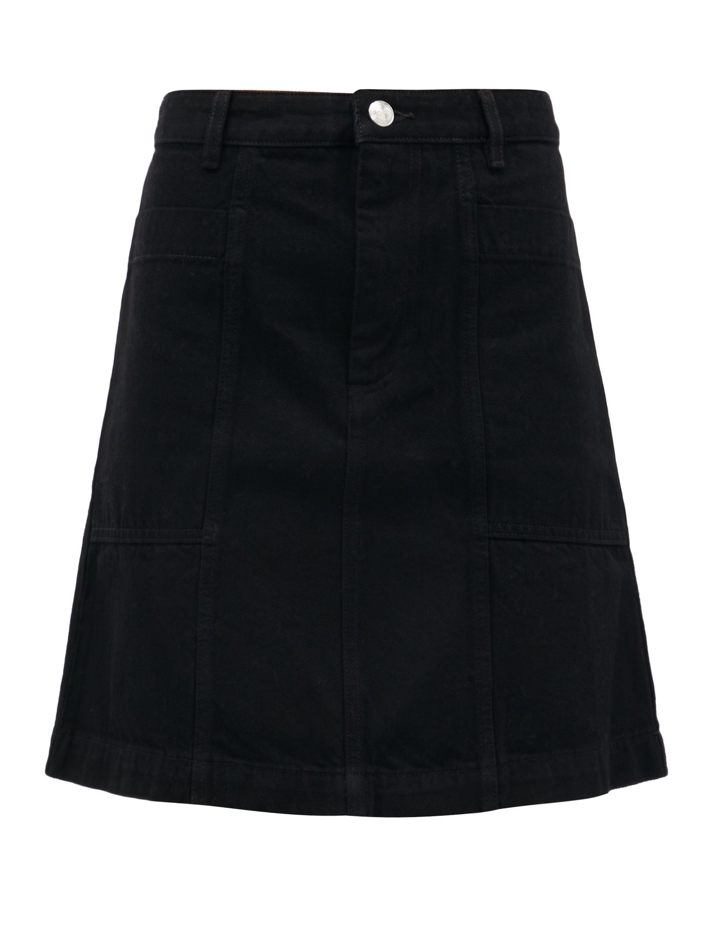 a line denim mini skirt