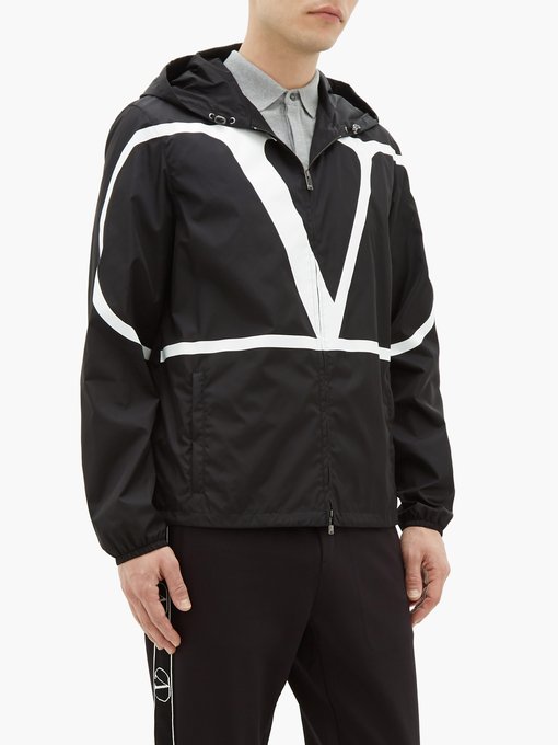 V-logo hooded windbreaker jacket | Valentino | MATCHESFASHION UK