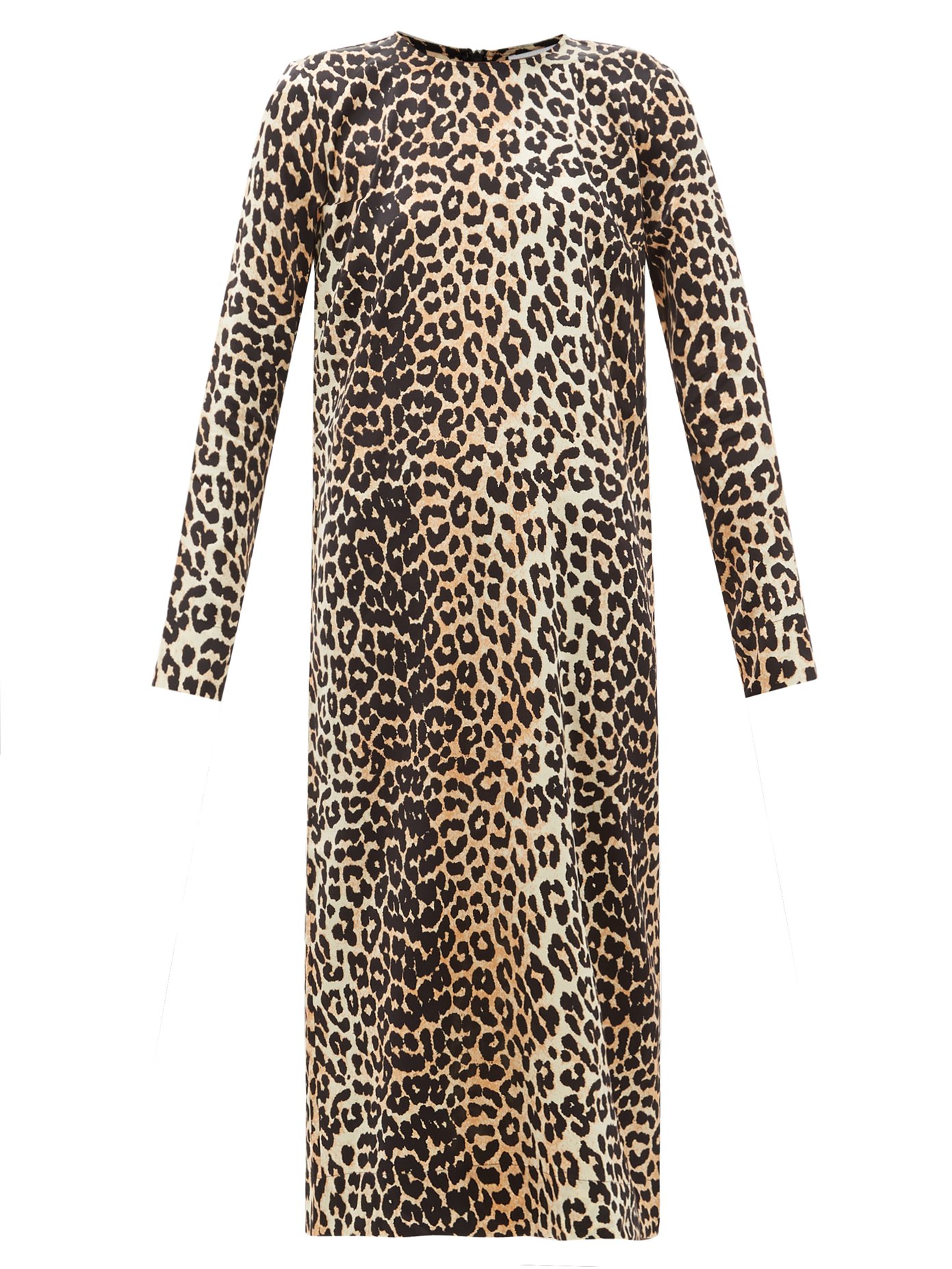 silky leopard print dress
