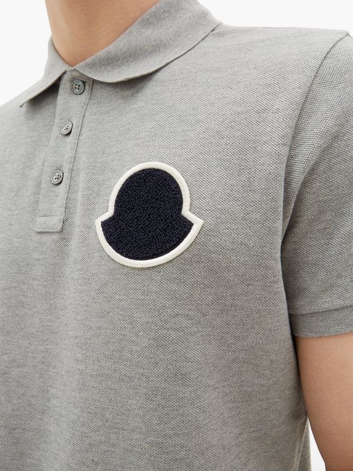 Logo-patch cotton-piqué polo shirt 