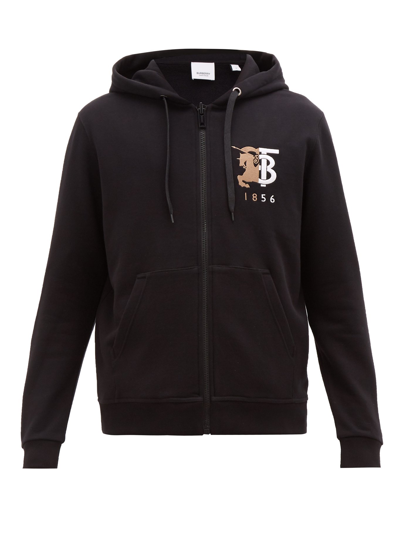 burberry embroidered hooded sweatshirt