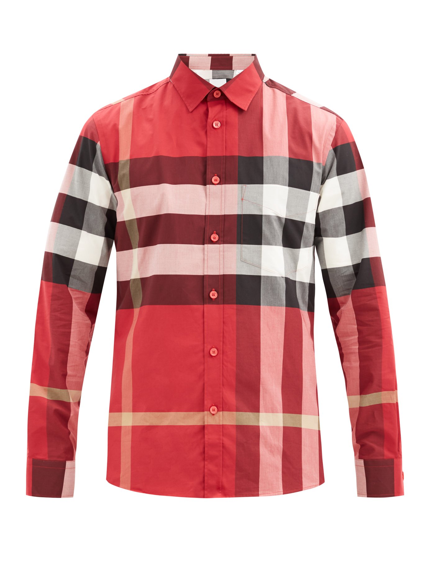 burberry red check shirt