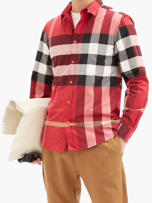 burberry check cotton jersey t-shirt dress