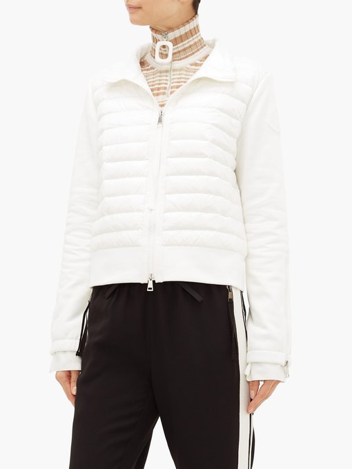 Quilted shell and jersey jacket 