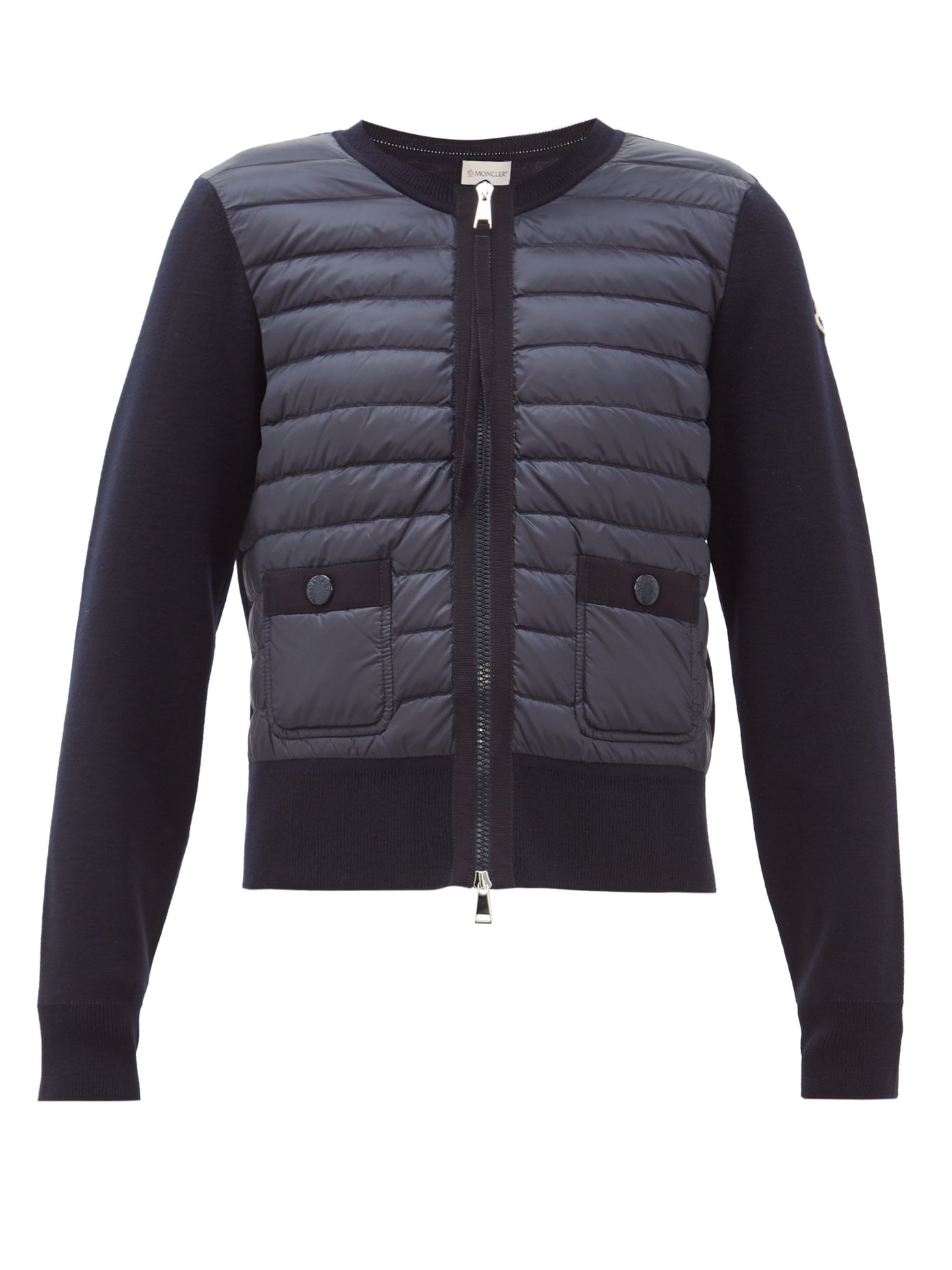 moncler knitted sleeve jacket