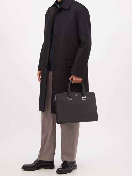 Cadogan grained-leather briefcase 