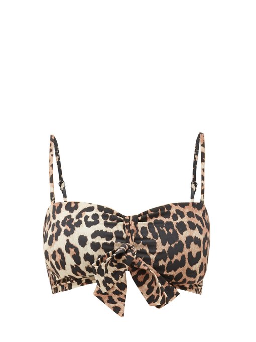 leopard print bikini bandeau
