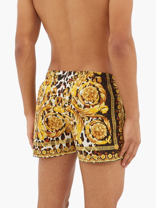 versace swim shorts yellow