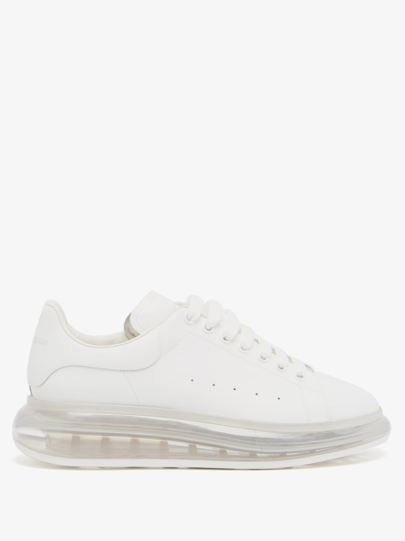 Raised bubble-sole leather trainers 