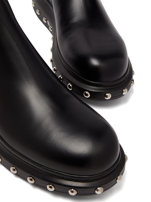 Studded leather Chelsea boots 