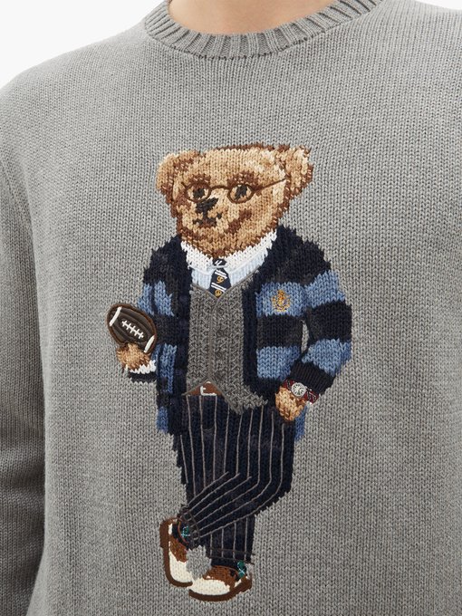 ralph lauren bear knit
