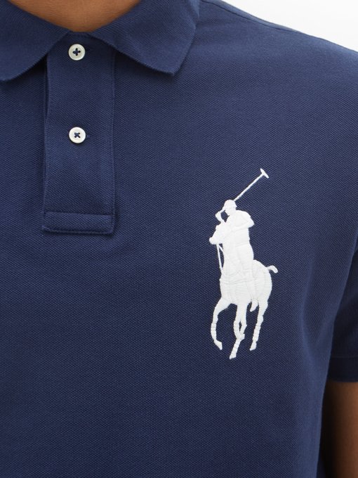 Logo-embroidered cotton polo shirt 