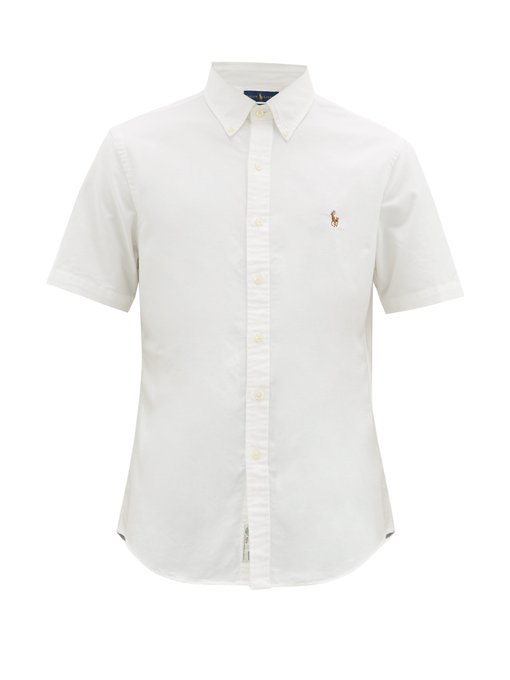 Slim-fit short-sleeve cotton-poplin shirt | Polo Ralph Lauren ...