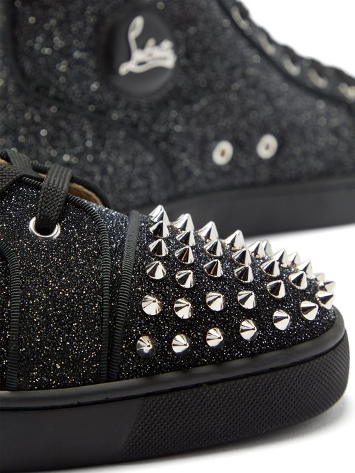 black sparkly high tops