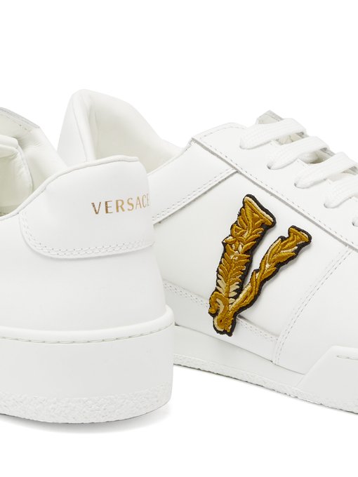 versace leather trainers