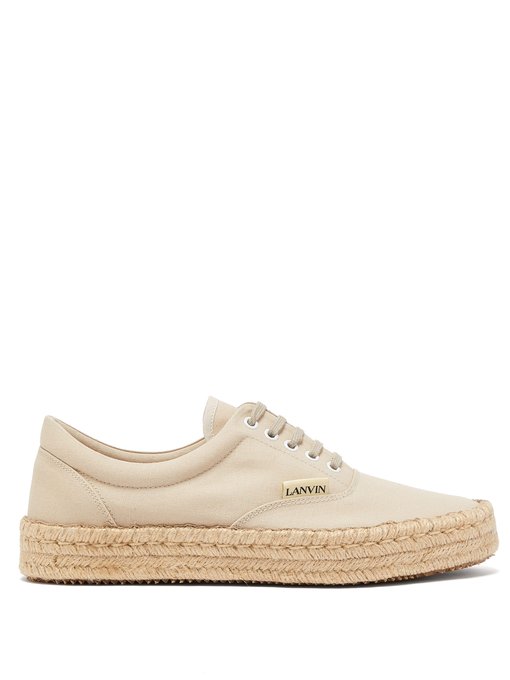 lace up espadrille trainers