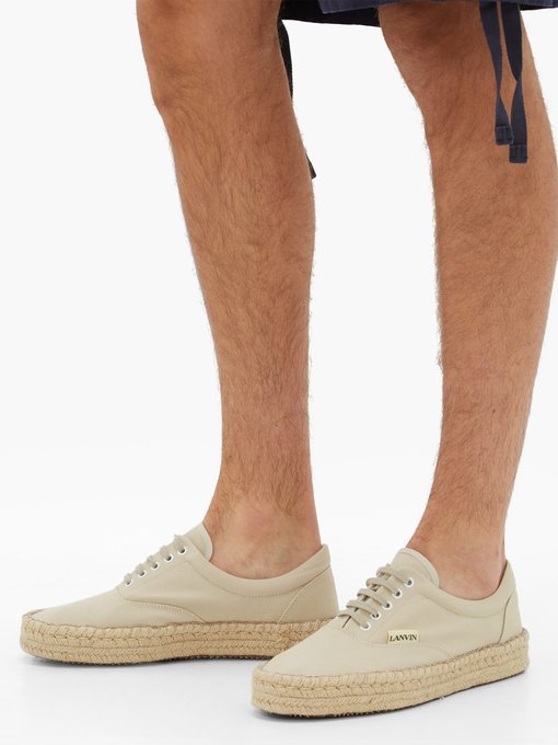 lace up espadrille trainers