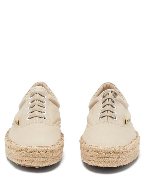 lace up espadrille trainers