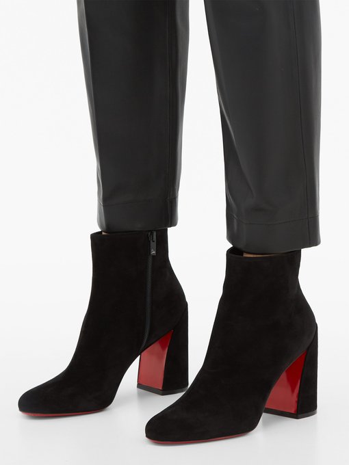 christian louboutin booties suede