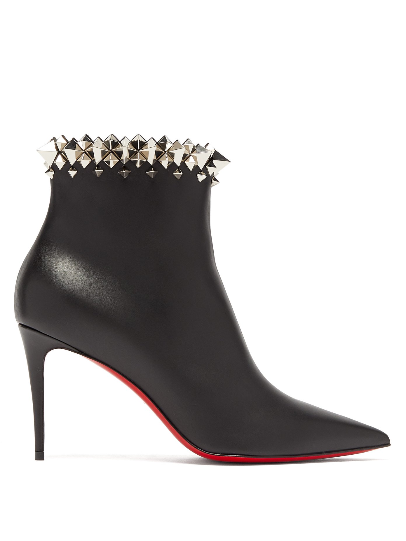 Firmamma 85 studded-cuff leather boots 