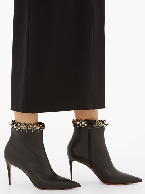 christian louboutin studded ankle boots