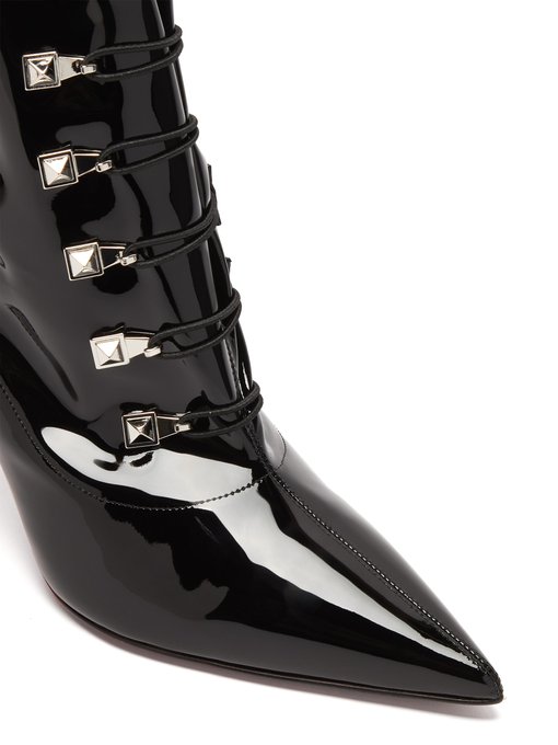 Frenchissima 85 patent-leather ankle 