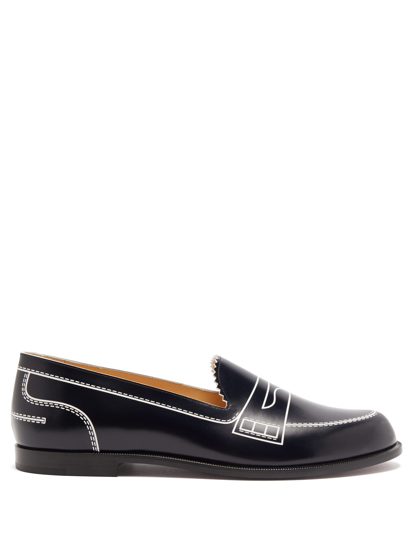 black christian louboutin loafers