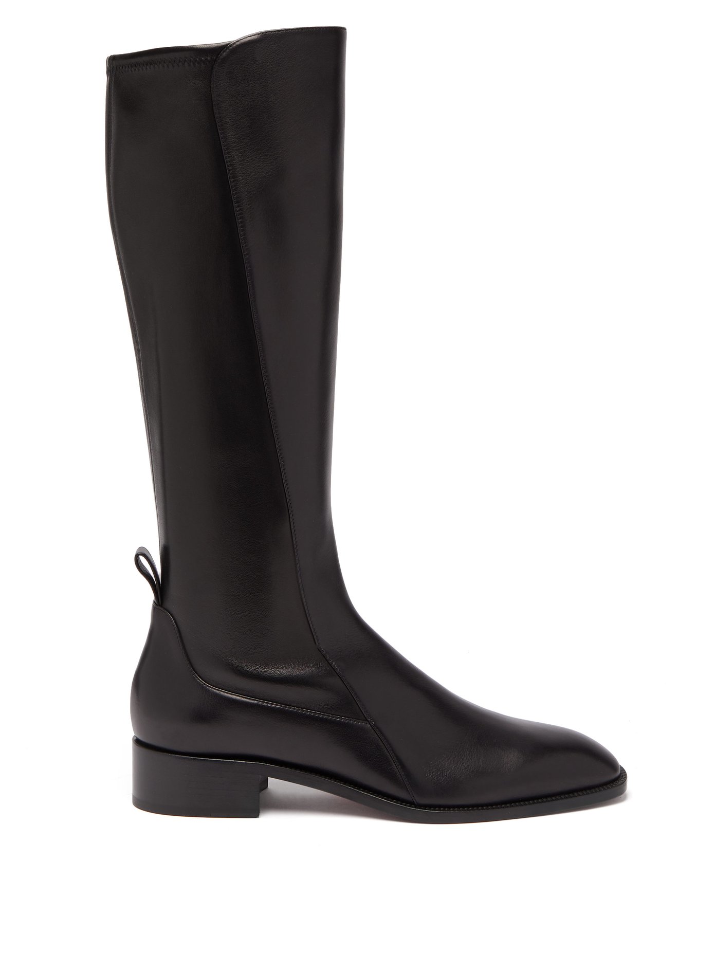 Tagastretch leather knee-high boots 