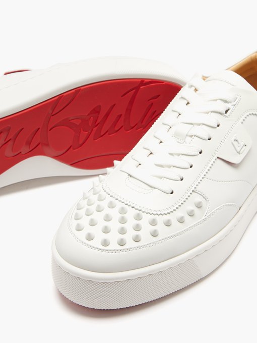 white louboutin trainers spikes