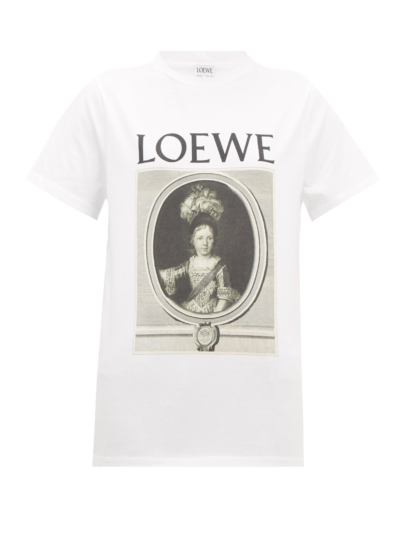 Portrait-print cotton T-shirt | Loewe 